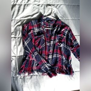 Flannel crop top